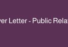 نموذج Cover Letter – Public Relations