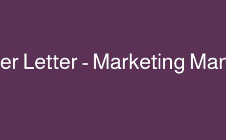 نموذج Cover Letter – Marketing Manager