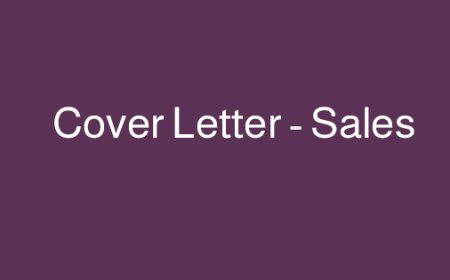 نموذج Cover Letter – Sales