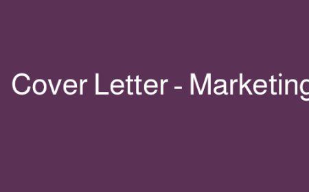 نموذج Cover Letter – Marketing