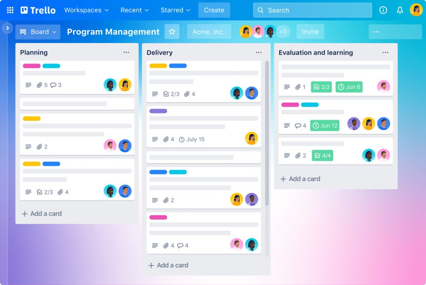 Trello: البساطة والكفاءة البصرية