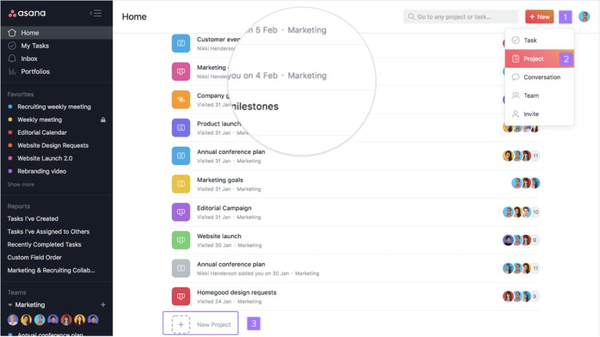 Asana: تنظيم المهام والتعاون السلس